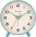 4.5" Antique Retro Analog Alarm Clock, Small Silent Bedside Desk Clock by Tinload