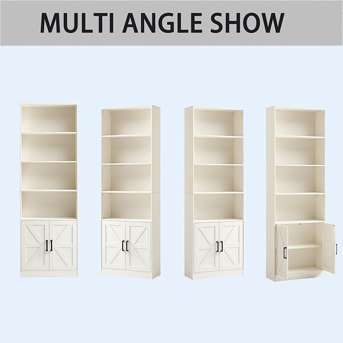 RWYHG 70in Tall Bookshelf 6 Tier Bookcase - Image 7