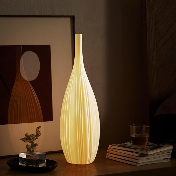 RONDURE 20.6" Modern Ceramic Table Lamp, Modern Bedside Lamps - Image 2