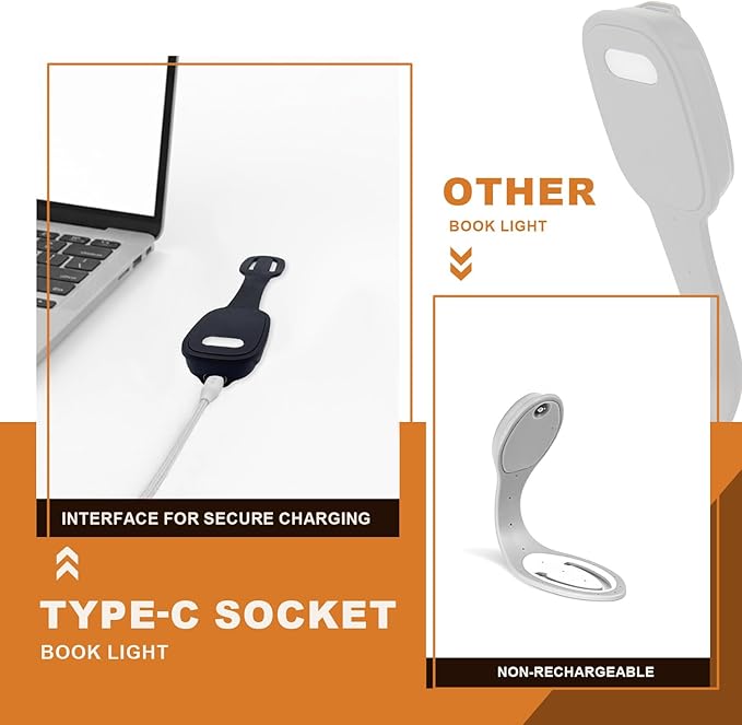 Rechargeable Book Light for Kids at Night – Portable Clip-On LED Light - Image 4