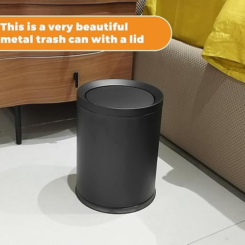 3.1Gallon/12L Modern Metal Bathroom Trash Can - Image 2