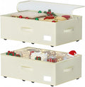 Under Bed Storage with Wheels, No Assemble Required 10 inches height Under Bed by EASIERLIFEENJOYWORLDBEAUTY