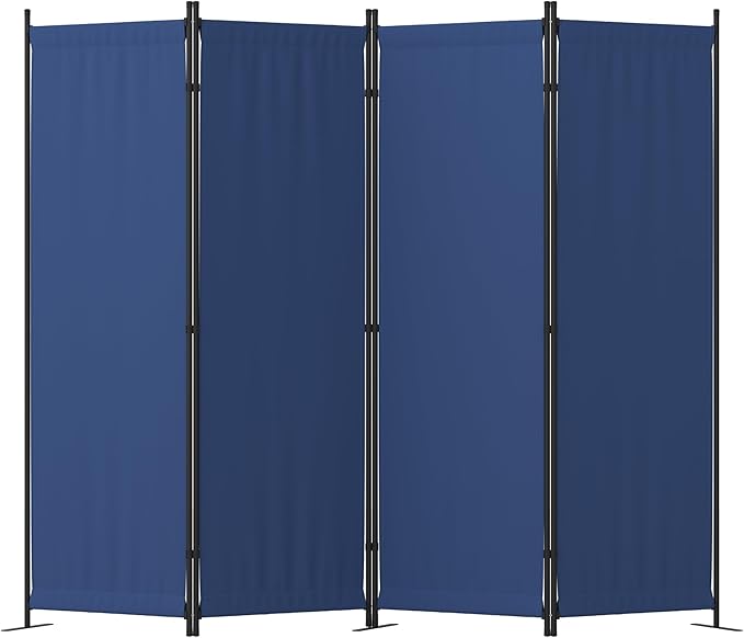 Room Divider, 4 Panel Folding Privacy Screen, 88” Portable Separating by PHONJOROO
