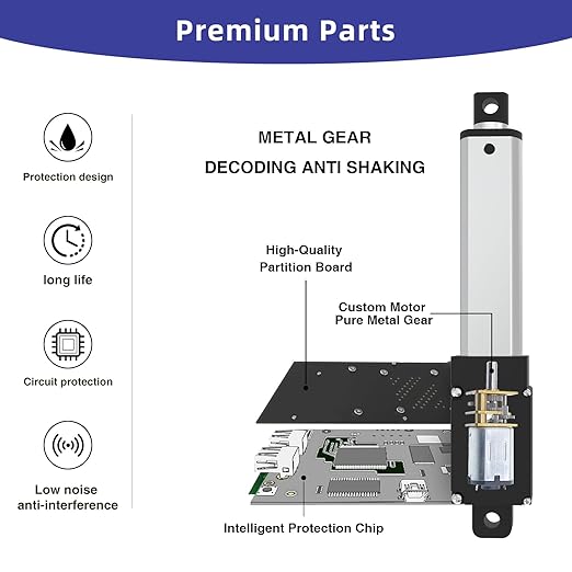 5 Inch 9lbs Mini Stroke 12V Electric Linear Actuator 0.6"/sec Linear Motion - Image 5