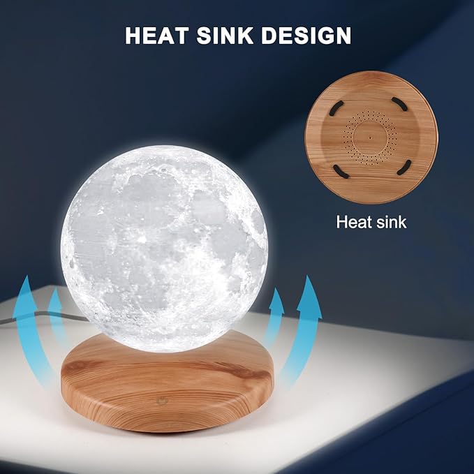 Levitating Moon Lamp Galaxy Lamp 6 inch 18 Colors LED 3D Moon Light, Remote & - Image 6