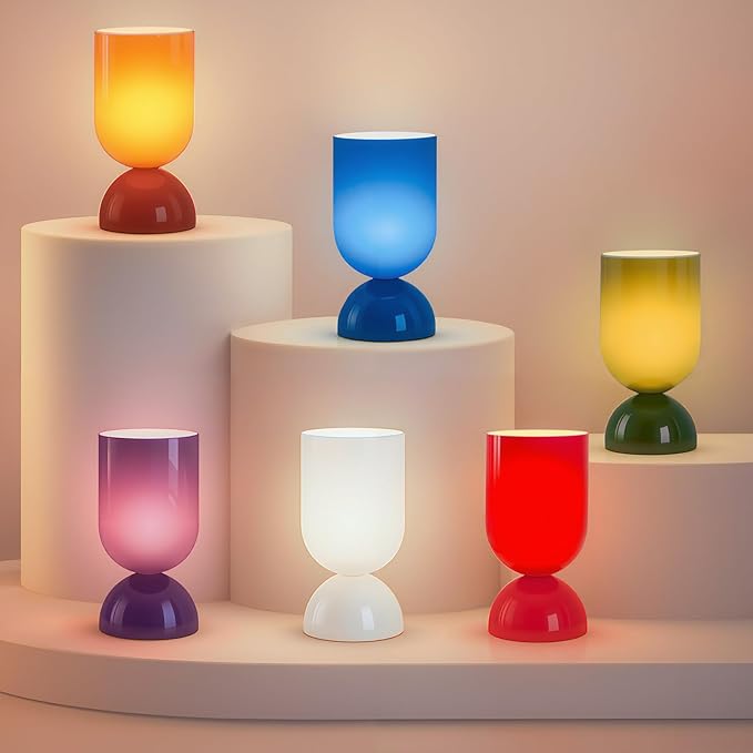 8.9" Modern Glass Table Lamp for Living Room, Dimmable Desk Lamps for Bedroom - Image 8