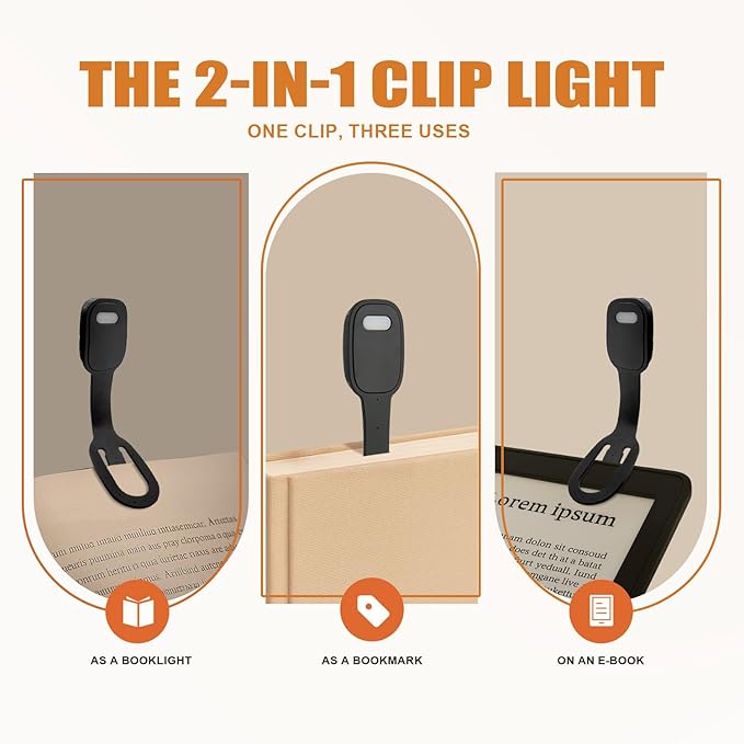 Rechargeable Book Light for Kids at Night – Portable Clip-On LED Light - Image 7