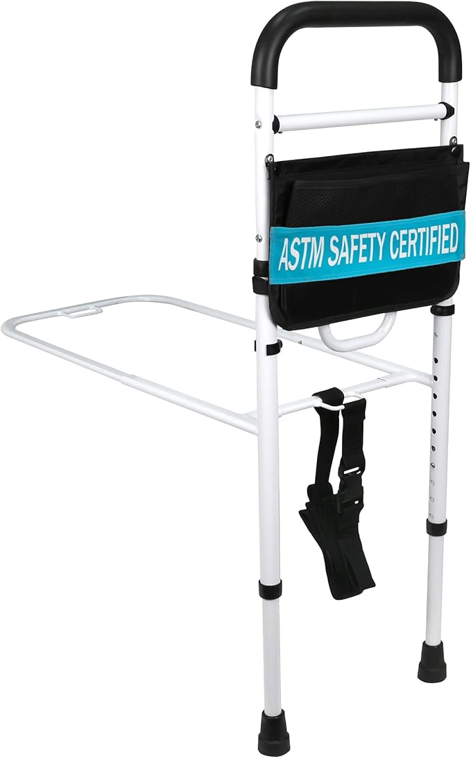 Vaunn Medical New Adjustable Bed Assist Rail Handle and Hand Guard Grab Bar by Vaunn