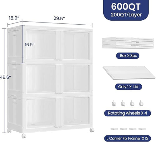 150GAL Large Stackable Storage Bins - Image 2