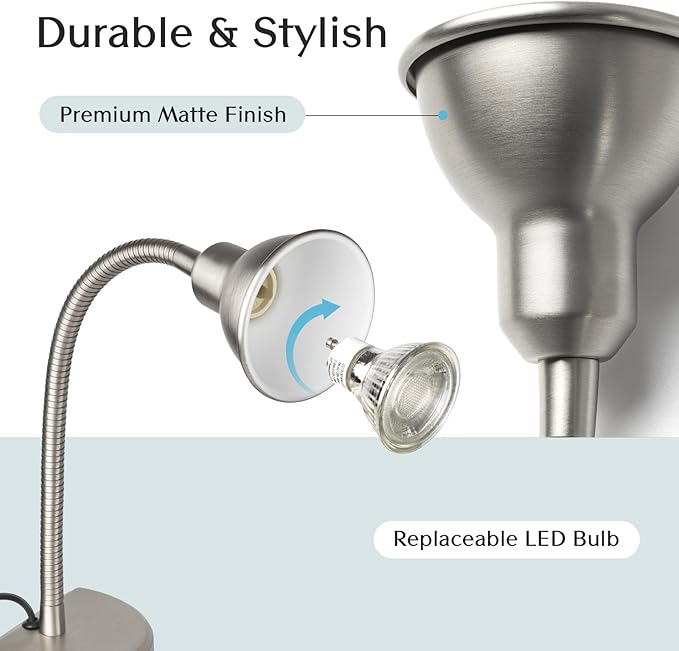 Solfres Patented Innovative Design Headboard Reading Light. No Drilling Golden - Image 4