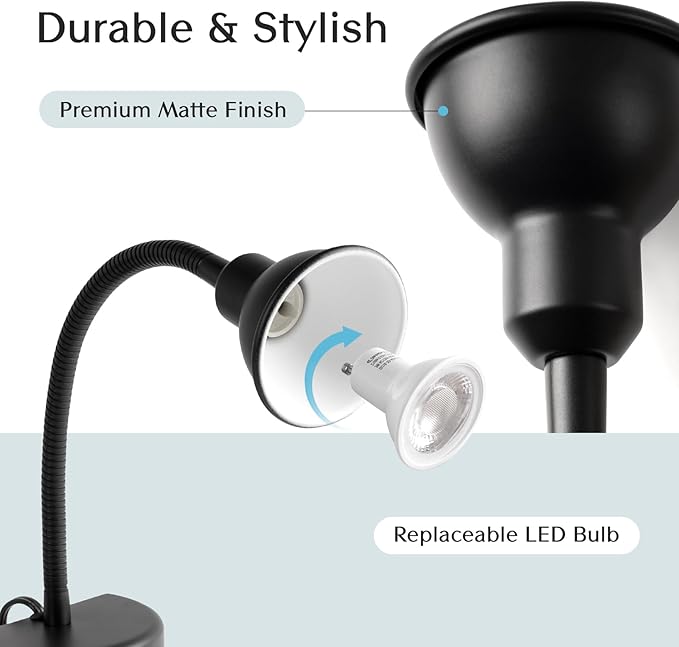 Solfres Patented Innovative Design Headboard Reading Light. No Drilling Golden - Image 4
