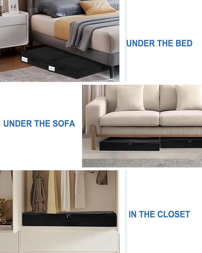 Under Bed Storage Containers, Low Profile Underbed Zipper Storage Bin 4.5 - Image 5