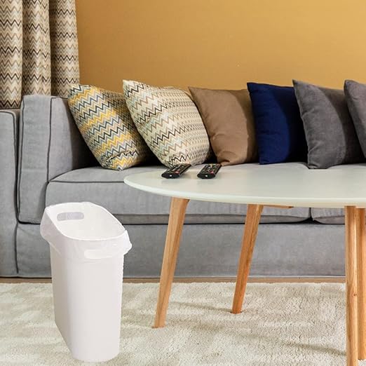 ROYFACC Small Trash Can Plastic Bathroom Wastebasket 3.2 Gallon Slim Garbage - Image 6