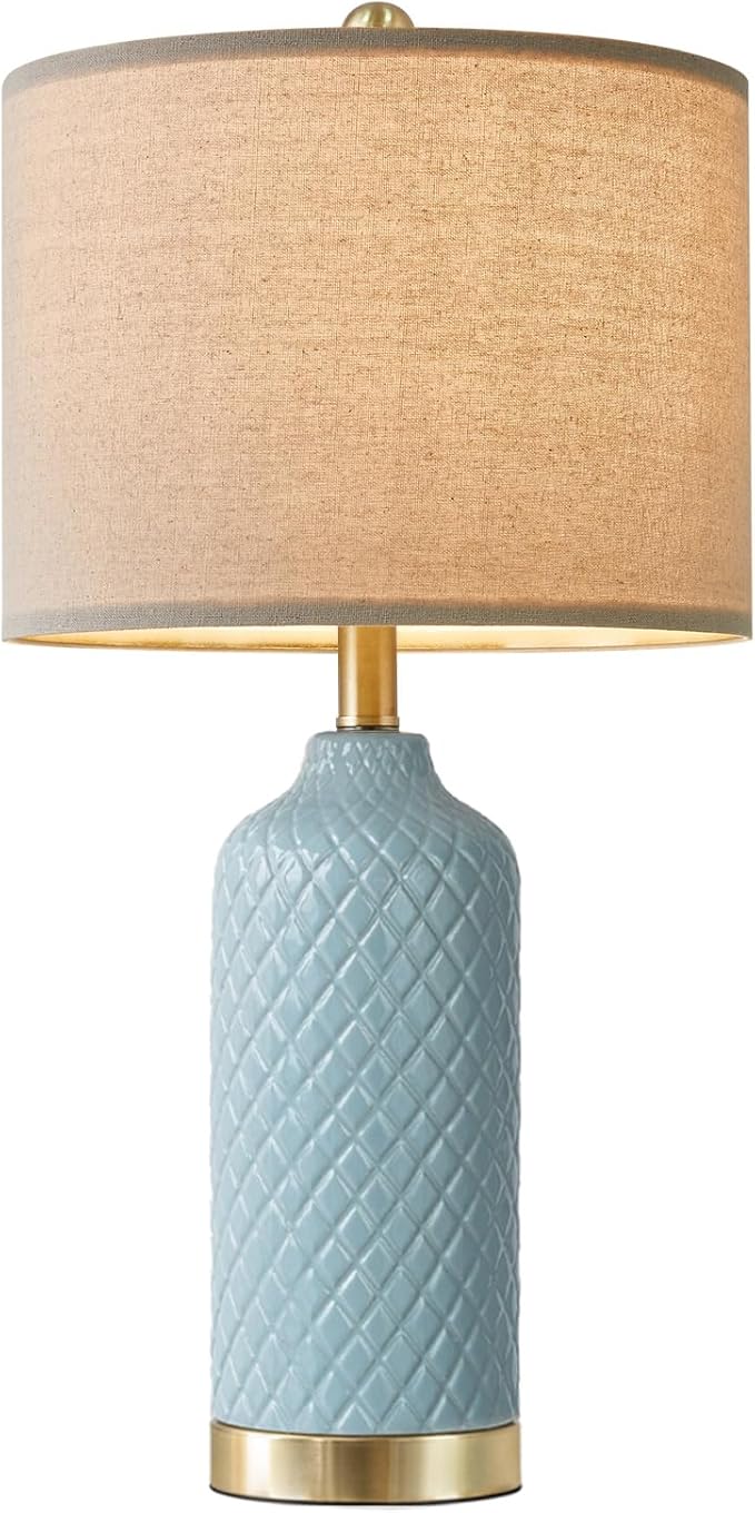 24.25" Modern Ceramic Blue Lamps - Image 8