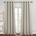 NICETOWN Natural Room Darkening Bedroom Curtains 96 inches Long, Grommet by NICETOWN