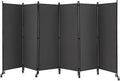 GOFLAME 6 Panel Folding Room Divider, 6FT Rolling Privacy Screen by GOFLAME