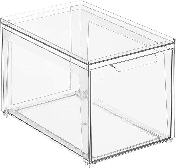 mDesign Plastic Stackable Closet Storage Organizer Bins - Image 8