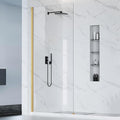Bathbliss 36" W x 76" H Frameless Shower Glass Panel, 8mm Clear Tempered Glass by Unknown