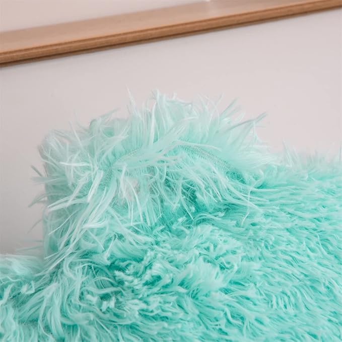 Holawakaka Standard Faux Fur Bed Rest Pillow - Image 7