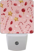 Pigsaly Led Night Light Gold Star Christmas Red White Candy Cane Lollipops by Pigsaly