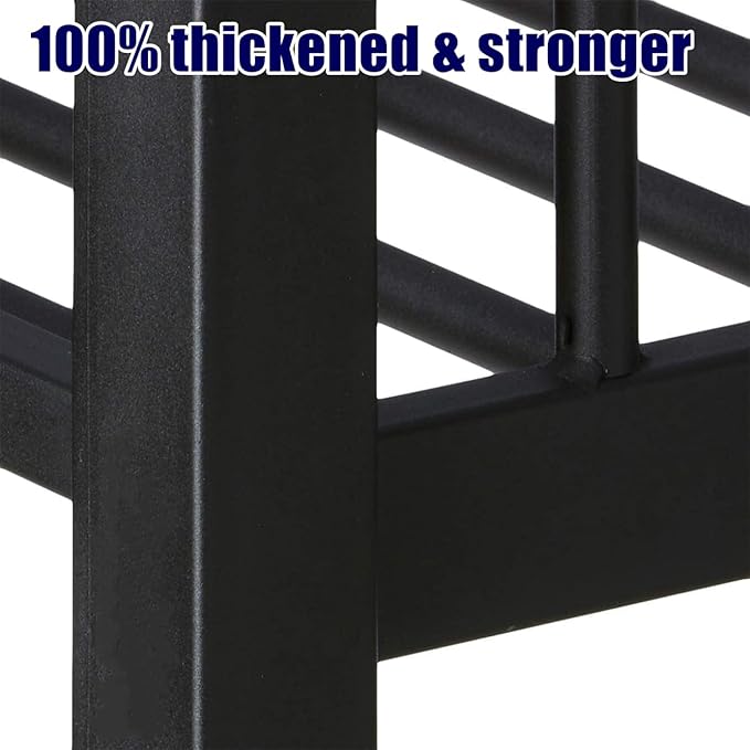 Higher Quality & Stronger Heavy Duty Metal Bunk Bed Frame Twin Over Full Size - Image 4