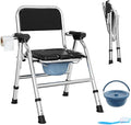 4 in 1 Folding Bedside Commode Chair by Fasjloctavty