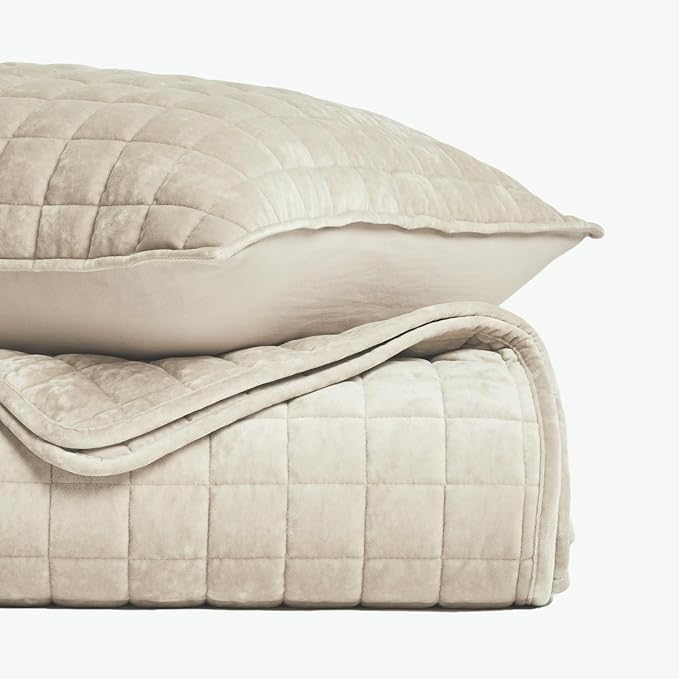 RECYCO Luxury Velvet Quilt Set King Size Bedding Sets, Ultra Soft Velvet - Image 5