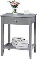 Giantex Nightstand Wooden 2-Tier Couch Sofa Side Table by Giantex