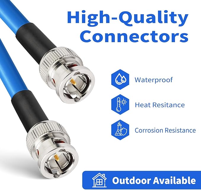 Superbat 3G 6G SDI Cable 200ft 75ohm BNC SDI Video Cable Belden 1694A Supports - Image 2