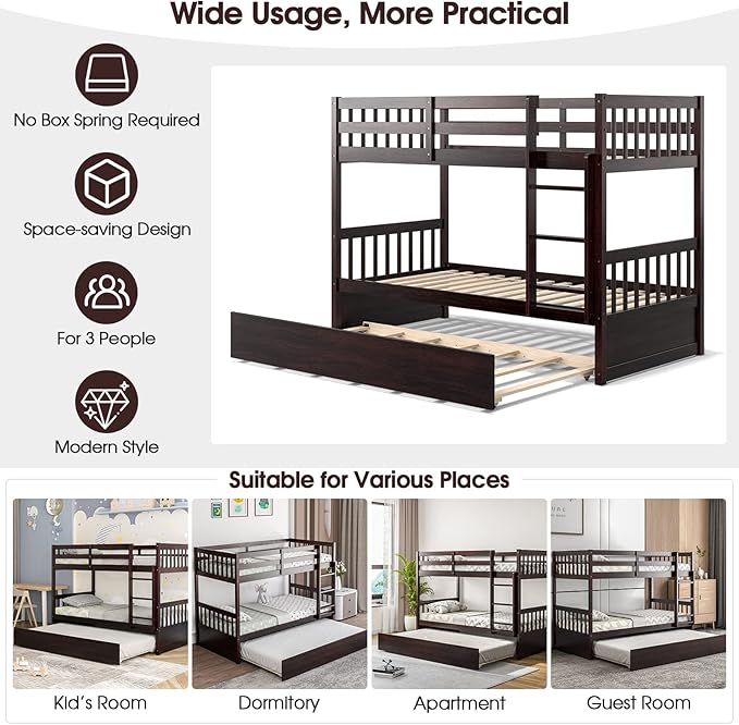Giantex Twin Over Twin Bunk Bed - Image 8