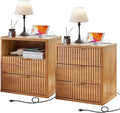 LEYAOYAO Fluted Farmhouse Nightstand Set of 2 by LEYAOYAO-Findtheshiningpointofyourideallife%EF%BC%81