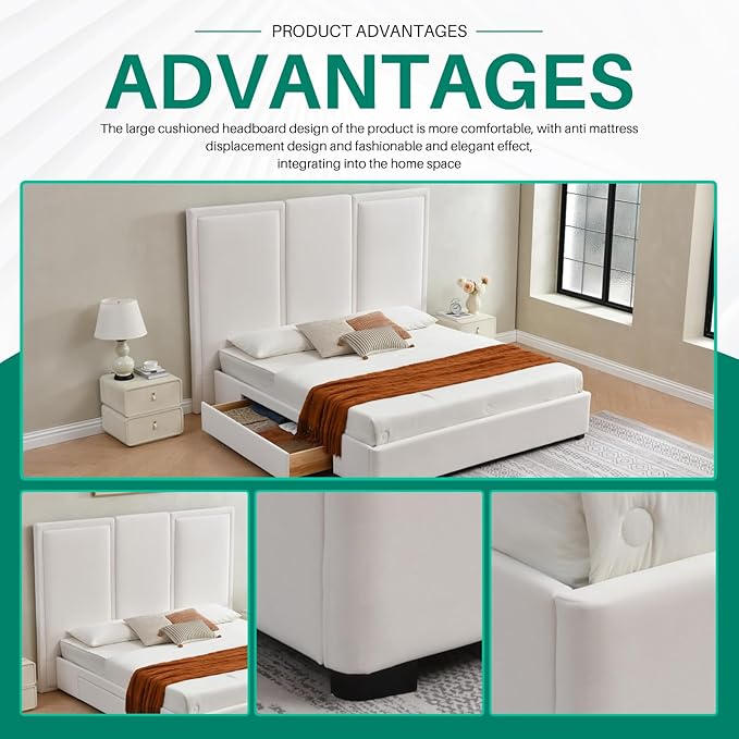 YUHUASHI King Size Bed Frame - Image 6