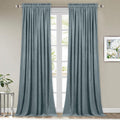 StangH Stone Blue Velvet Curtains 90 inches Long Super Soft Heavy Room Divider by StangH