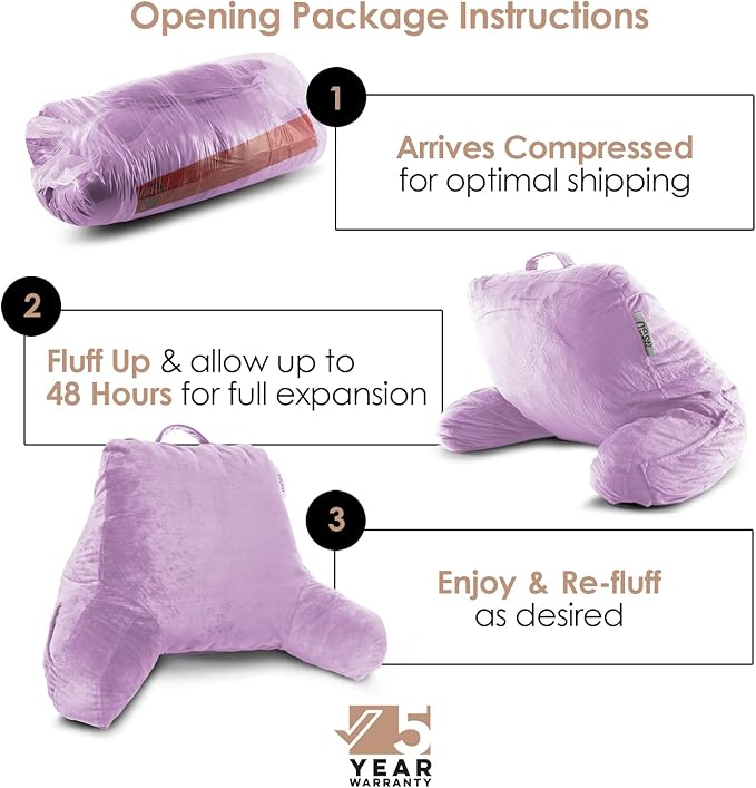 Nestl Reading Pillow with Shredded Memory Foam, Designed - Image 2