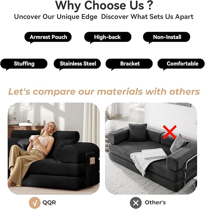 Upgrade High Backrest Design Sofa Bed - Image 8