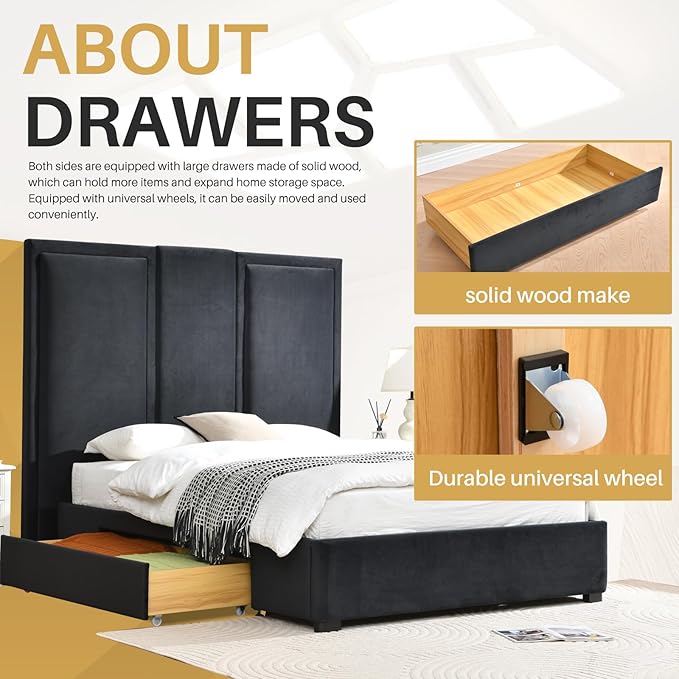 YUHUASHI Queen Size Bed Frame - Image 4