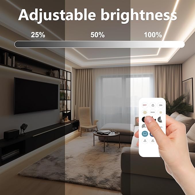 COB LED Strip Light 4000K, 24ft Dimmable Natural White LED Strip Light - Image 4