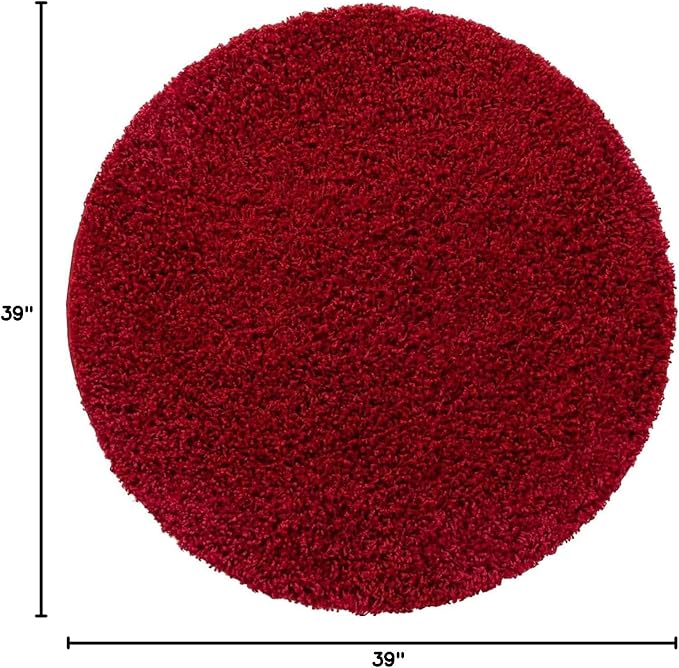 Unique Loom Solid Shag Collection Area Rug - Image 2