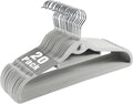 Velvet Clothing Hangers Slim Stackable Non-Slip Grey Suit Hanger Space Saving by JohneyRulu