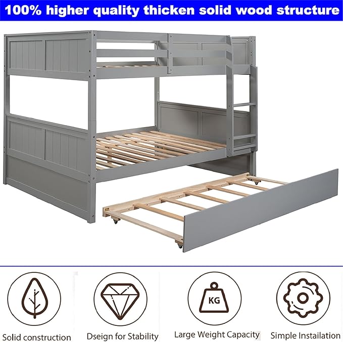 Upgraded Version Best Full Over Full Bunk Bed - Image 4