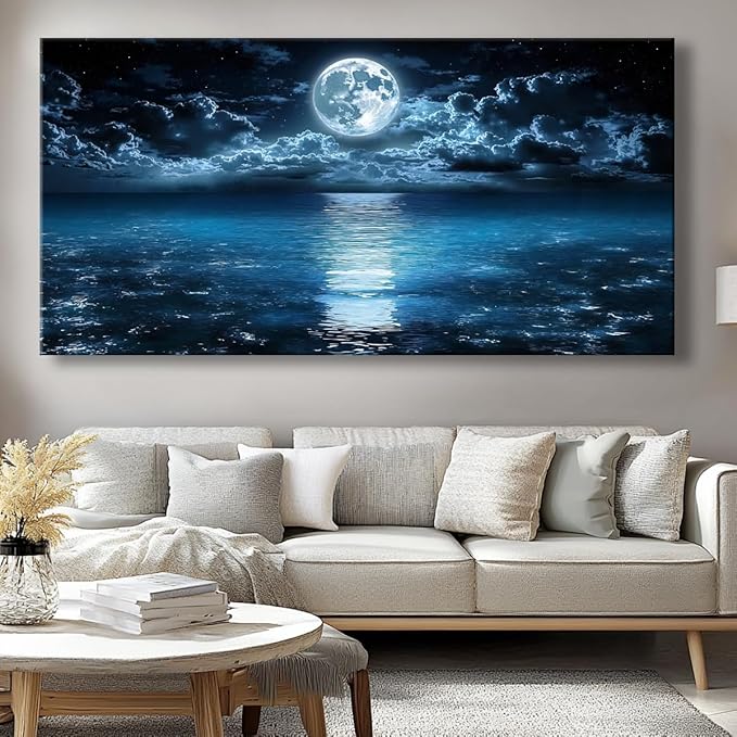 Huaaliunn Big Moon Canvas Wall Art - Image 7