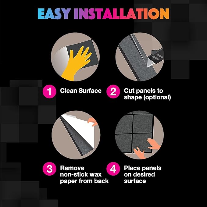 Acoustic Panels 18 Pack Soundproof Wall Panels, High-Density Wall Decoration - Image 7