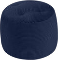 MeMoreCool Stuffed Round Pouf Ottoman Foot Rest, Floor Pouf Foot Stool by MeMoreCool