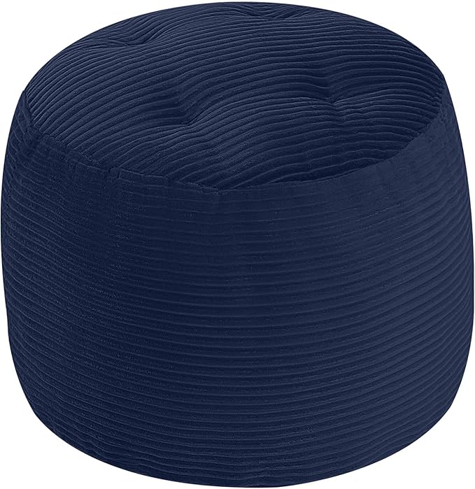 MeMoreCool Stuffed Round Pouf Ottoman Foot Rest, Floor Pouf Foot Stool by MeMoreCool