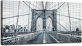 DZL Art Q70775 Black and White New York City Brooklyn Bridge Wall Art Painting by DZL+Art