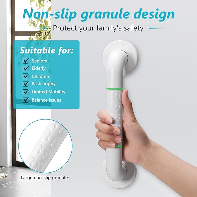 Grab Bars for Shower, 2 Pack 12 Inch Shower Handle Bath Grab Rails - Image 3