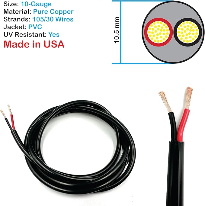 NATIONAL Wire & Cable – 10 AWG 2-Conductor Premium Copper Wire, 500 ft - Image 3