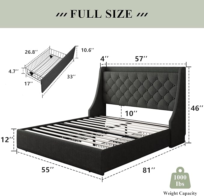 Feonase Upholstered Full Size Bed Frame - Image 7