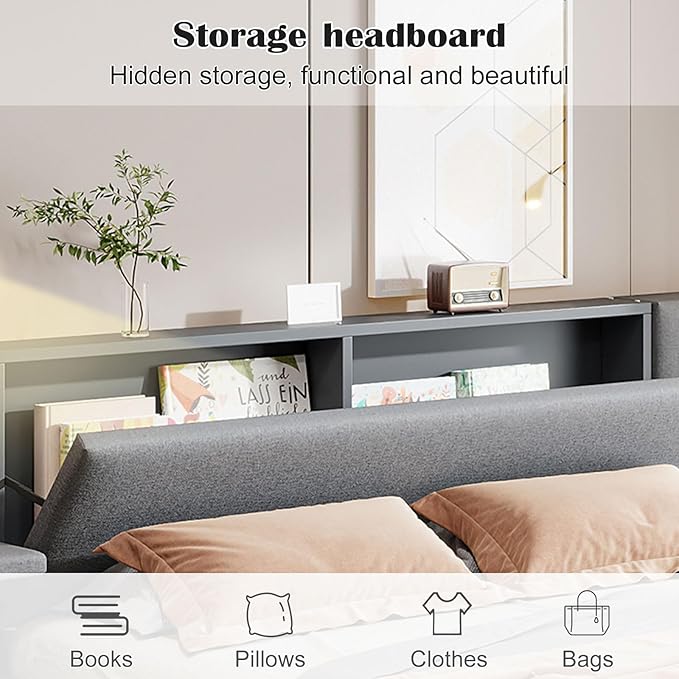 Luxury Queen Bed Frame, Queen Size Trundle Bed Frame - Image 5