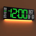 JALL 16" Large Digital Wall Mount Clock, Count Down Timer, Big LED, RGB Color by JALL